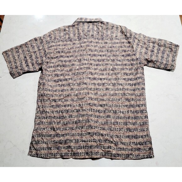 Tori Richard Geometric Made In Hawaii USA 100% Cotton Lawn Hawaiian Large EUC - Picture 2 of 7